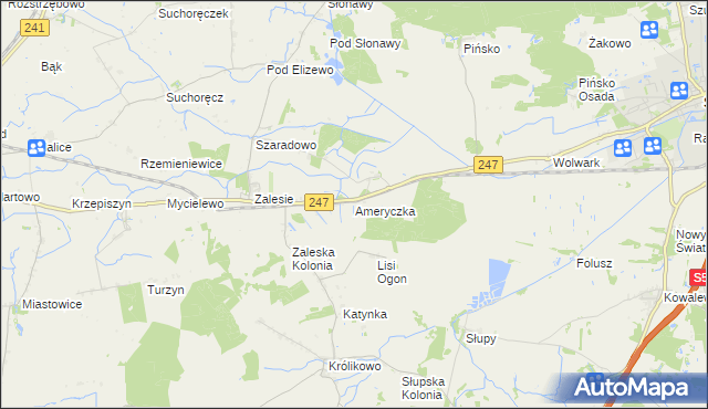 mapa Ameryczka, Ameryczka na mapie Targeo
