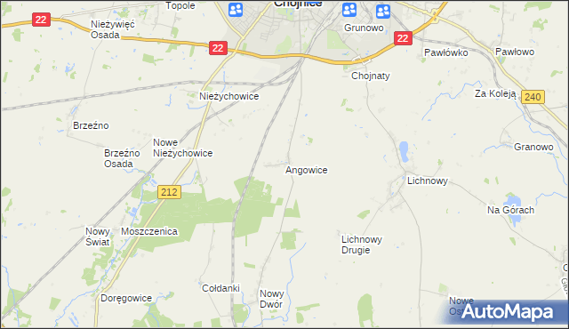 mapa Angowice, Angowice na mapie Targeo