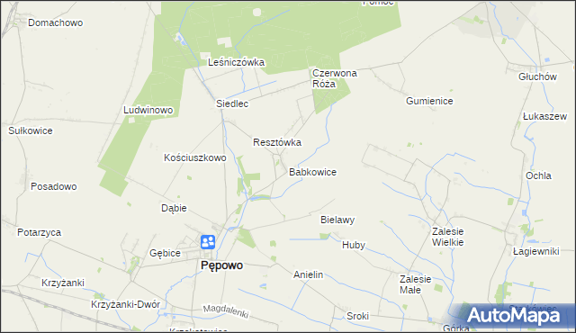 mapa Babkowice, Babkowice na mapie Targeo