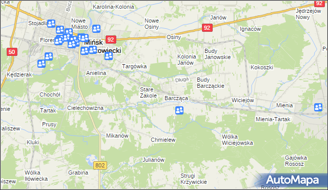 mapa Barcząca, Barcząca na mapie Targeo