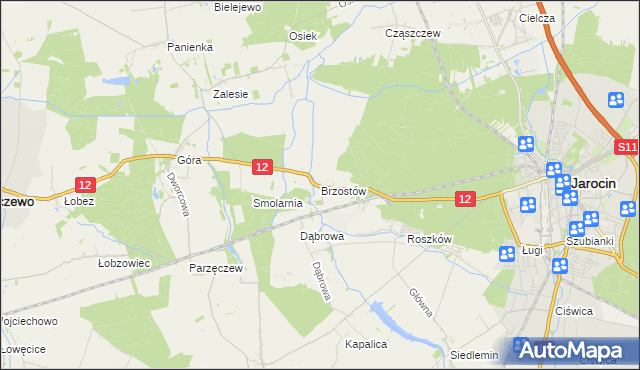 mapa Brzostów, Brzostów na mapie Targeo