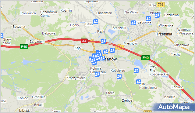 mapa Chrzanów, Chrzanów na mapie Targeo