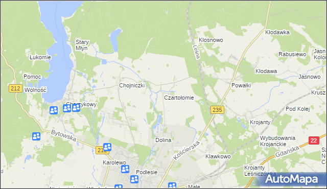 mapa Czartołomie, Czartołomie na mapie Targeo