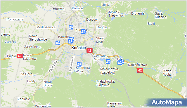 mapa Czerwony Most, Czerwony Most na mapie Targeo