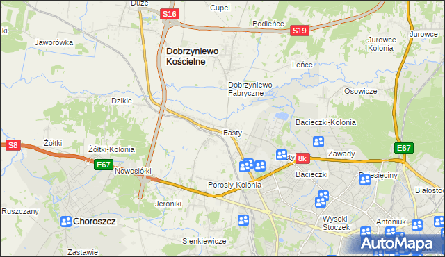 mapa Fasty, Fasty na mapie Targeo