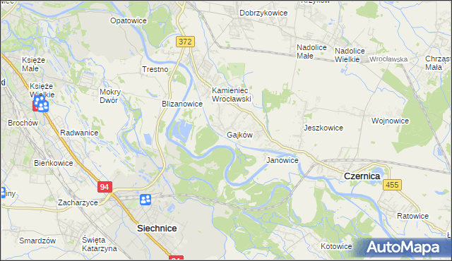 mapa Gajków, Gajków na mapie Targeo