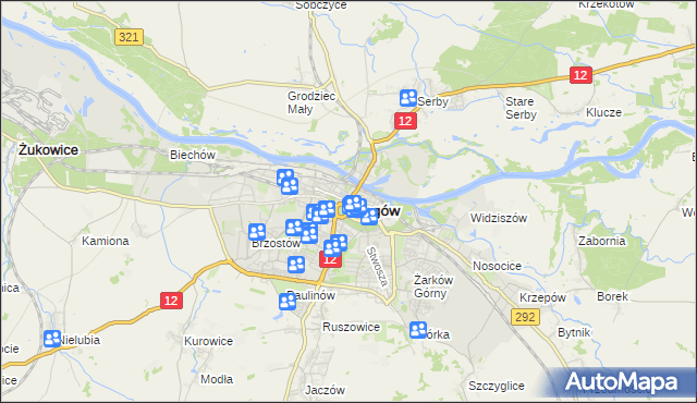 mapa Głogów, Głogów na mapie Targeo