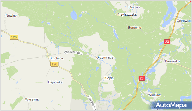 mapa Grzymiradz, Grzymiradz na mapie Targeo