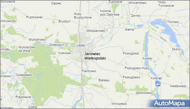 mapa Janowiec-Wieś, Janowiec-Wieś na mapie Targeo