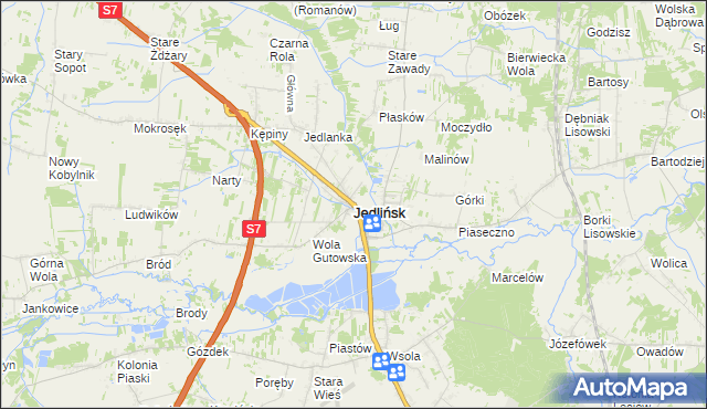 mapa Jedlińsk, Jedlińsk na mapie Targeo