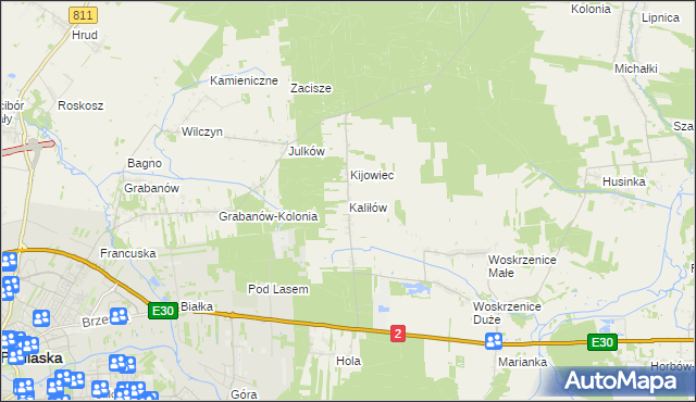 mapa Kaliłów, Kaliłów na mapie Targeo