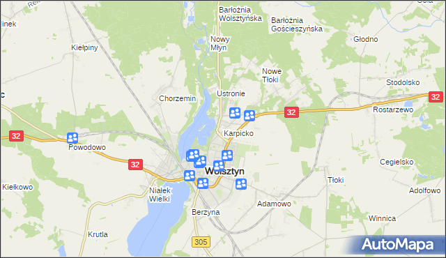 mapa Karpicko, Karpicko na mapie Targeo