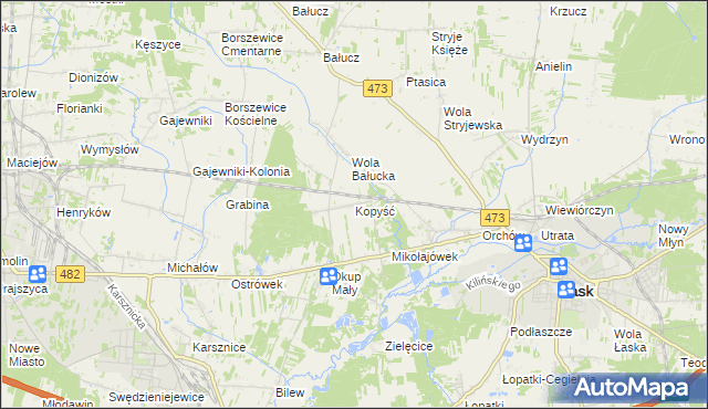 mapa Kopyść, Kopyść na mapie Targeo