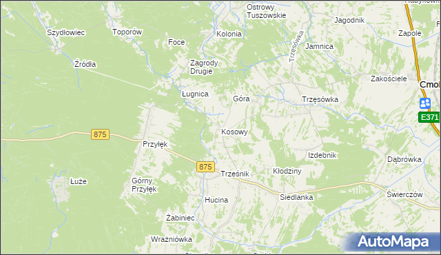 mapa Kosowy, Kosowy na mapie Targeo