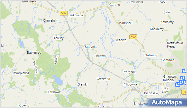 mapa Linkowo gmina Kętrzyn, Linkowo gmina Kętrzyn na mapie Targeo