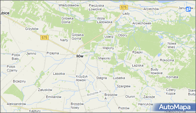 mapa Miękinki, Miękinki na mapie Targeo