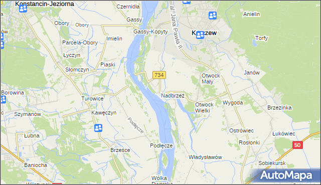 mapa Nadbrzeż, Nadbrzeż na mapie Targeo
