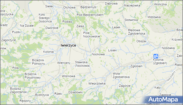 mapa Nockowa, Nockowa na mapie Targeo