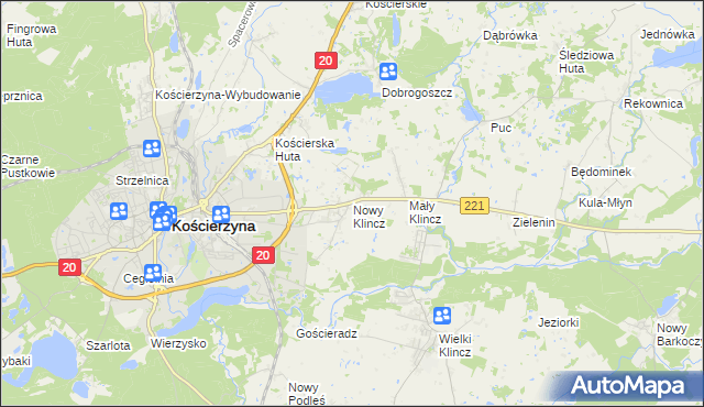 mapa Nowy Klincz, Nowy Klincz na mapie Targeo