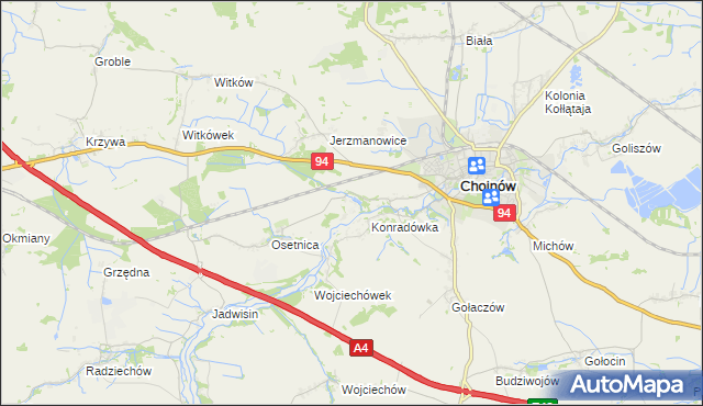 mapa Piotrowice gmina Chojnów, Piotrowice gmina Chojnów na mapie Targeo