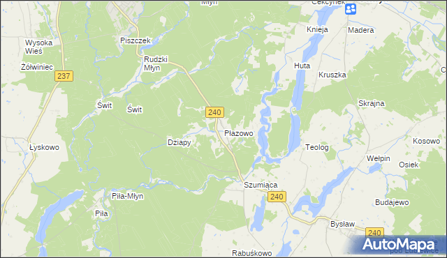 mapa Płazowo, Płazowo na mapie Targeo