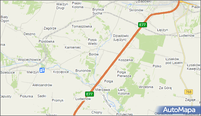 mapa Potok Mały, Potok Mały na mapie Targeo
