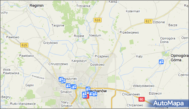 mapa Przążewo, Przążewo na mapie Targeo