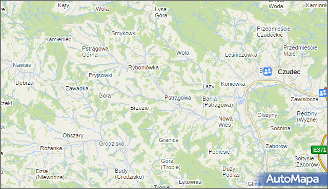 mapa Pstrągowa, Pstrągowa na mapie Targeo