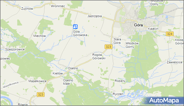 mapa Rogów Górowski, Rogów Górowski na mapie Targeo