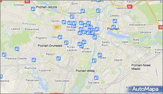 mapa Rynek Wildecki, Rynek Wildecki na mapie Targeo