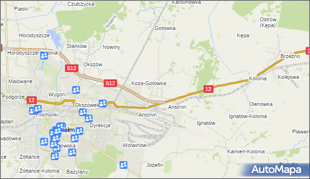 mapa Srebrzyszcze, Srebrzyszcze na mapie Targeo