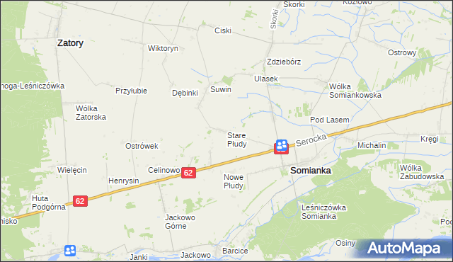mapa Stare Płudy, Stare Płudy na mapie Targeo