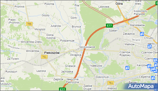 mapa Szczukowice, Szczukowice na mapie Targeo