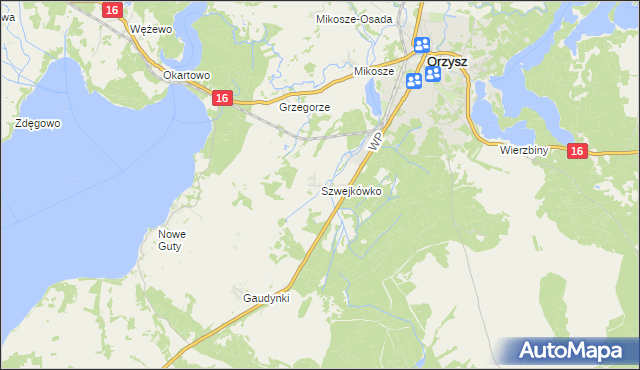 mapa Szwejkówko, Szwejkówko na mapie Targeo