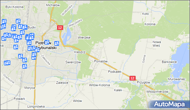 mapa Uszczyn, Uszczyn na mapie Targeo