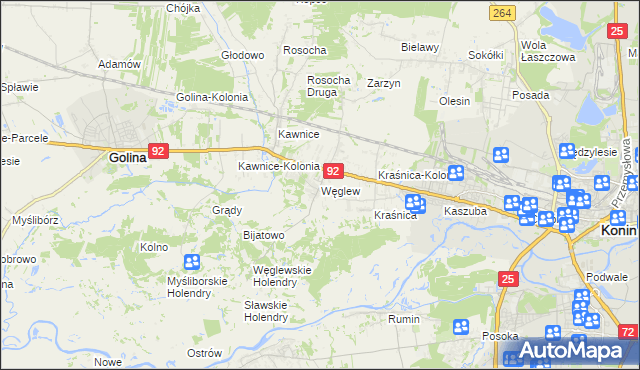 mapa Węglew, Węglew na mapie Targeo