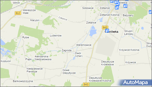 mapa Weremowice, Weremowice na mapie Targeo