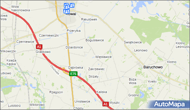 mapa Więsławice, Więsławice na mapie Targeo