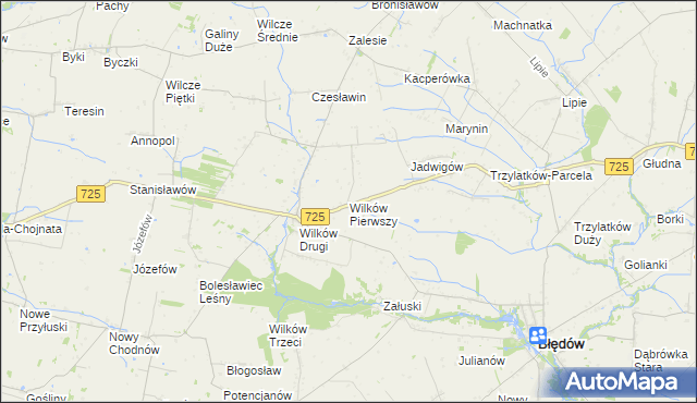 mapa Wilków Pierwszy, Wilków Pierwszy na mapie Targeo