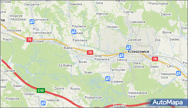 mapa Wola Filipowska, Wola Filipowska na mapie Targeo