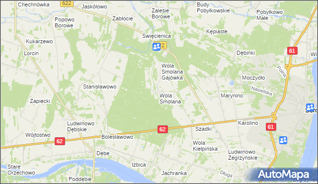 mapa Wola Smolana, Wola Smolana na mapie Targeo