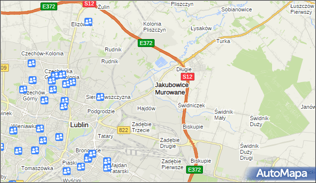 mapa Wólka powiat lubelski, Wólka powiat lubelski na mapie Targeo