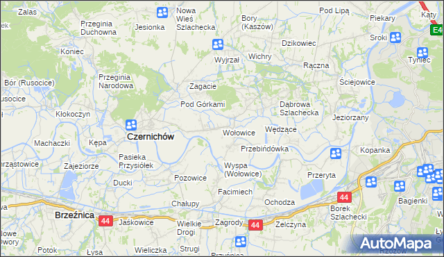 mapa Wołowice, Wołowice na mapie Targeo