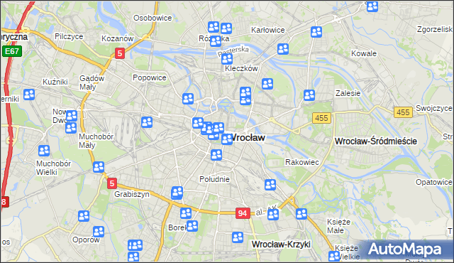 mapa Wrocławia, Wrocław na mapie Targeo