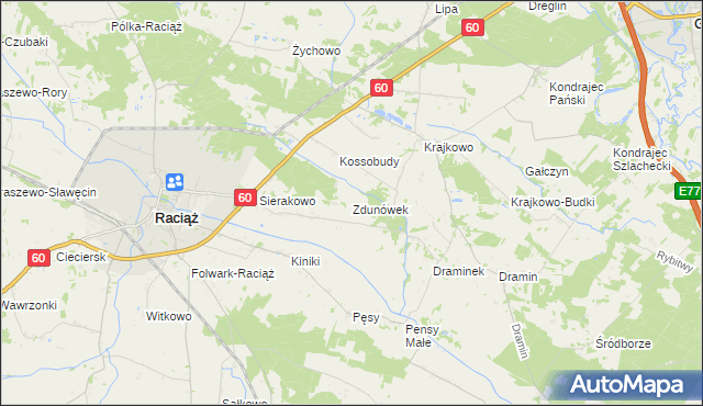 mapa Zdunówek, Zdunówek na mapie Targeo