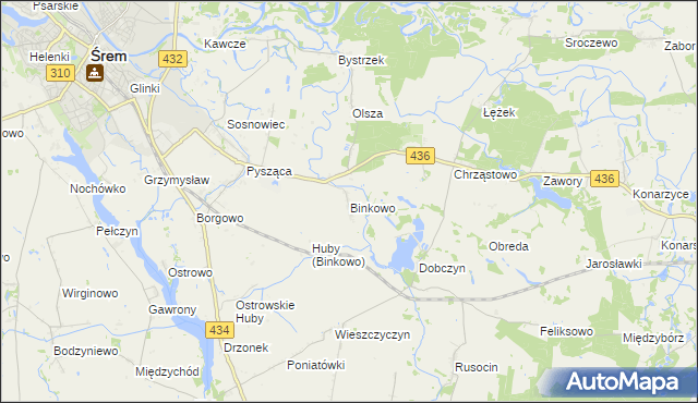 mapa Binkowo, Binkowo na mapie Targeo