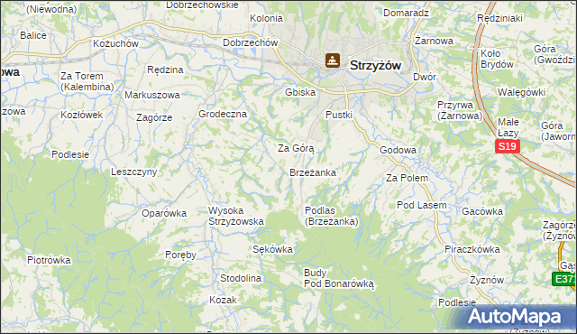 mapa Brzeżanka, Brzeżanka na mapie Targeo