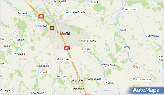 mapa Ciesze, Ciesze na mapie Targeo