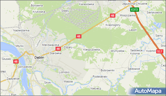 mapa Kleszczówka, Kleszczówka na mapie Targeo