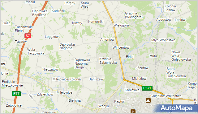 mapa Klwatka Szlachecka, Klwatka Szlachecka na mapie Targeo